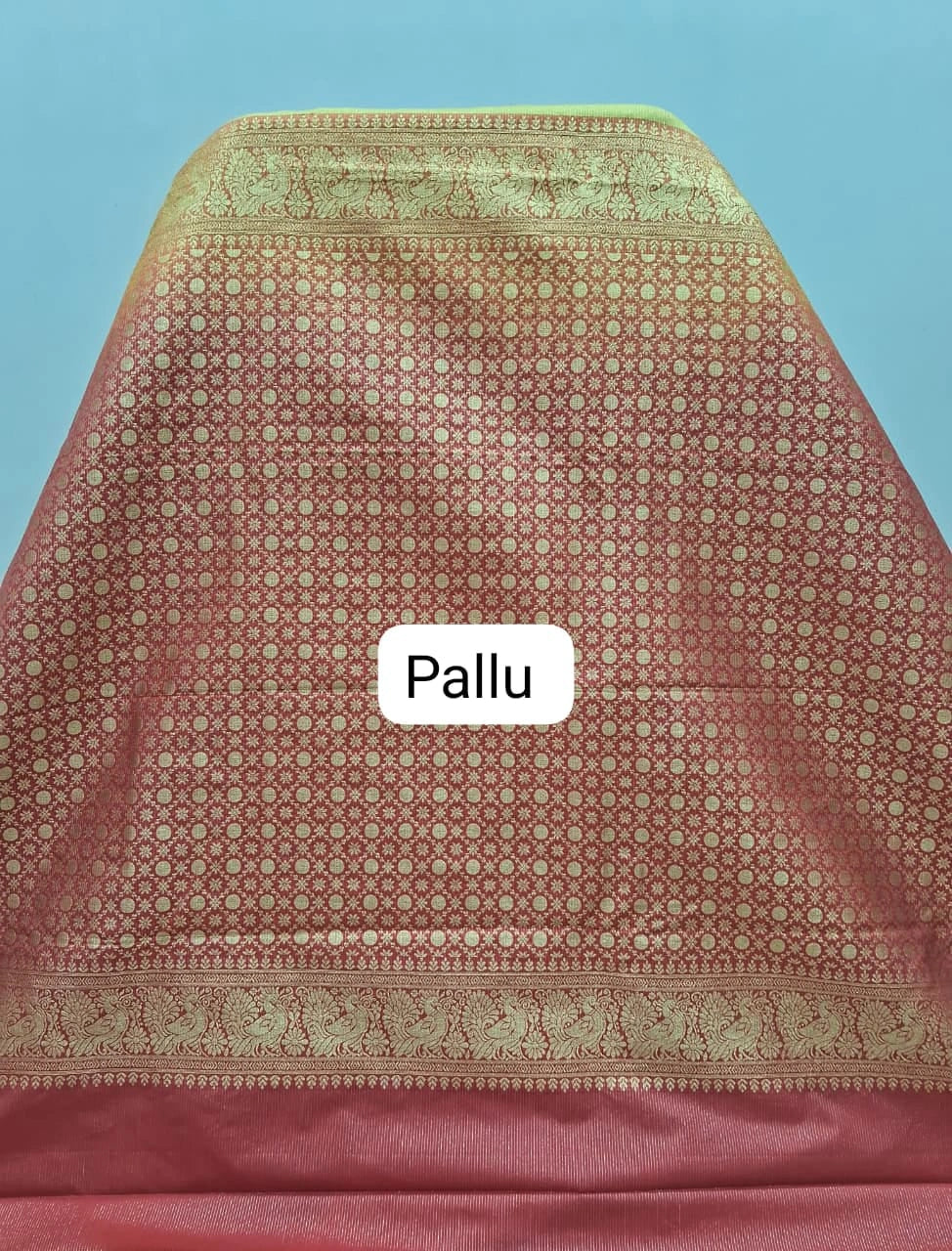Lime Green Kanchi Soft Silk Saree Pallu