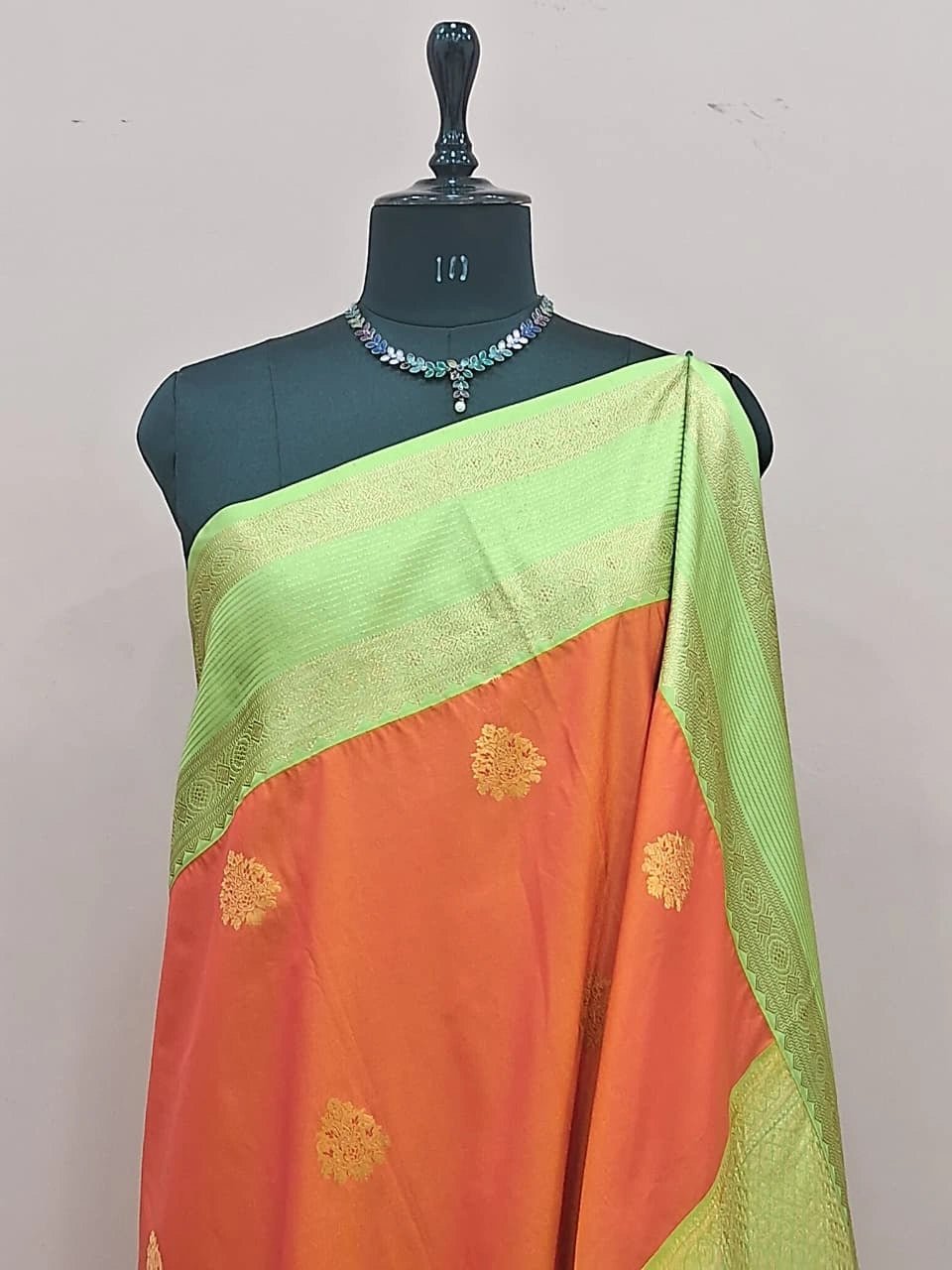 Orange Kanchi Soft Silk Saree  1