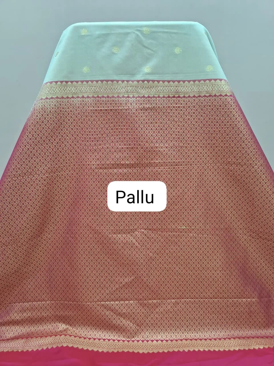 Off-White Kanchi Soft Silk Saree Pallu