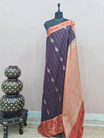Dark Purple Kanchi Soft Silk Saree 