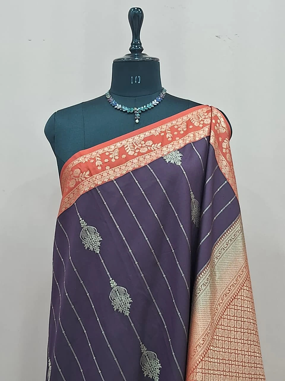 Dark Purple Kanchi Soft Silk Saree  1