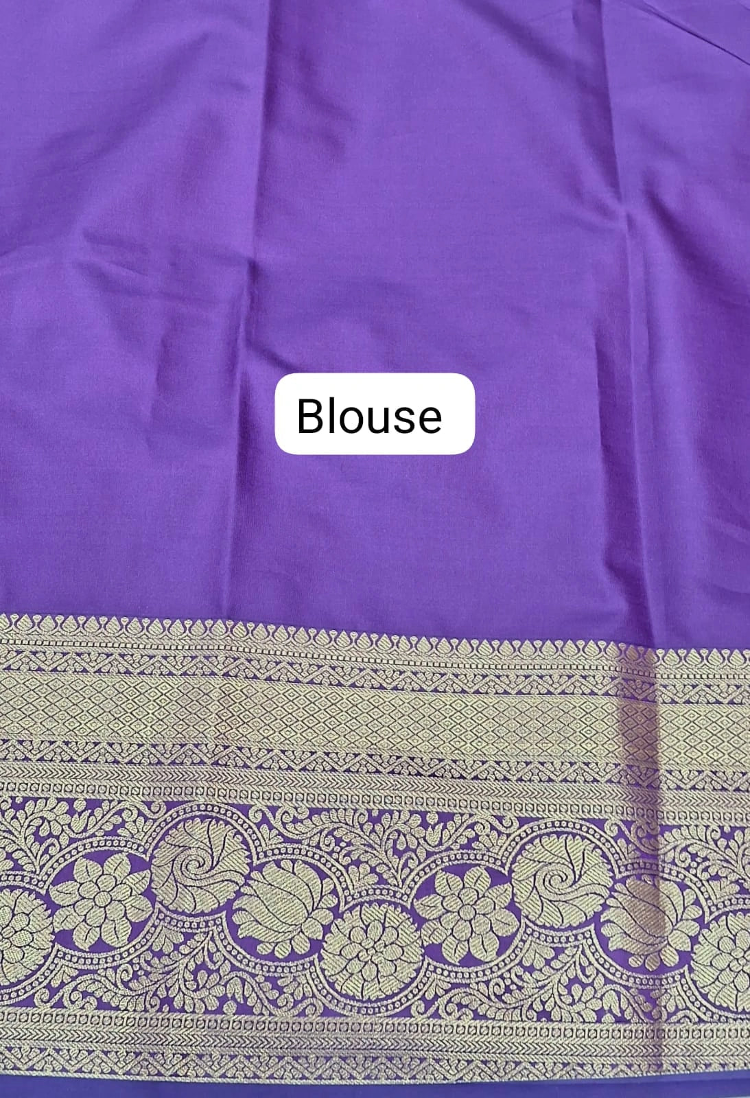 Purple Kanchi Soft Silk Saree Blouse