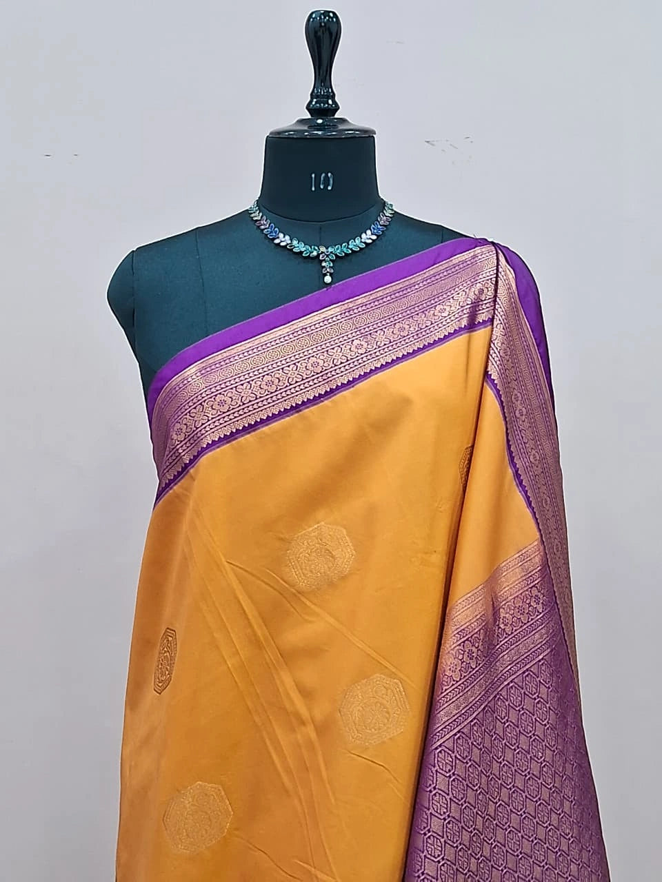 Mango Yellow Kanchi Soft Silk Saree 1