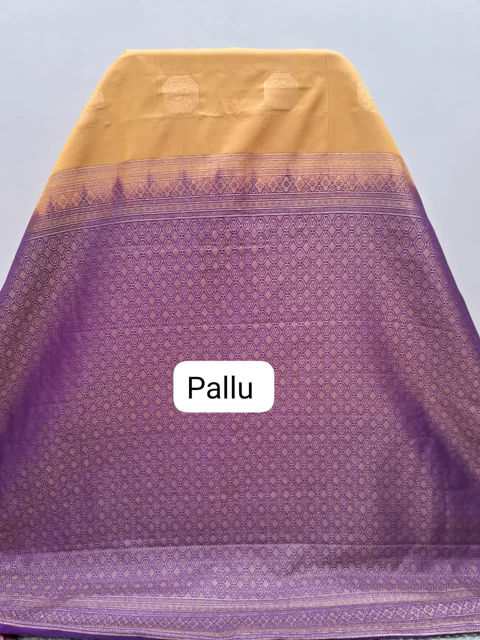 Mango Yellow Kanchi Soft Silk Saree pallu
