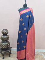 Navy Blue Kanchi Soft Silk Saree