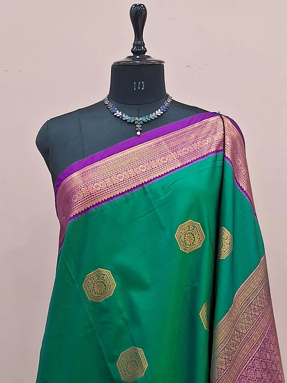 Green Kanchi Soft Silk Saree 1