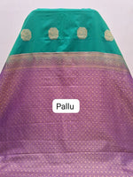 Green Kanchi Soft Silk Saree pallu
