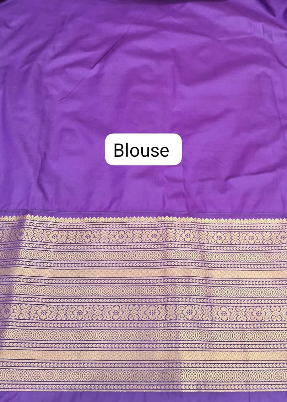 Green Kanchi Soft Silk Saree blouse