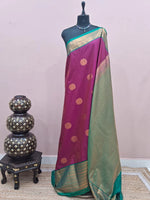 Dark Pink Kanchi Soft Silk Saree