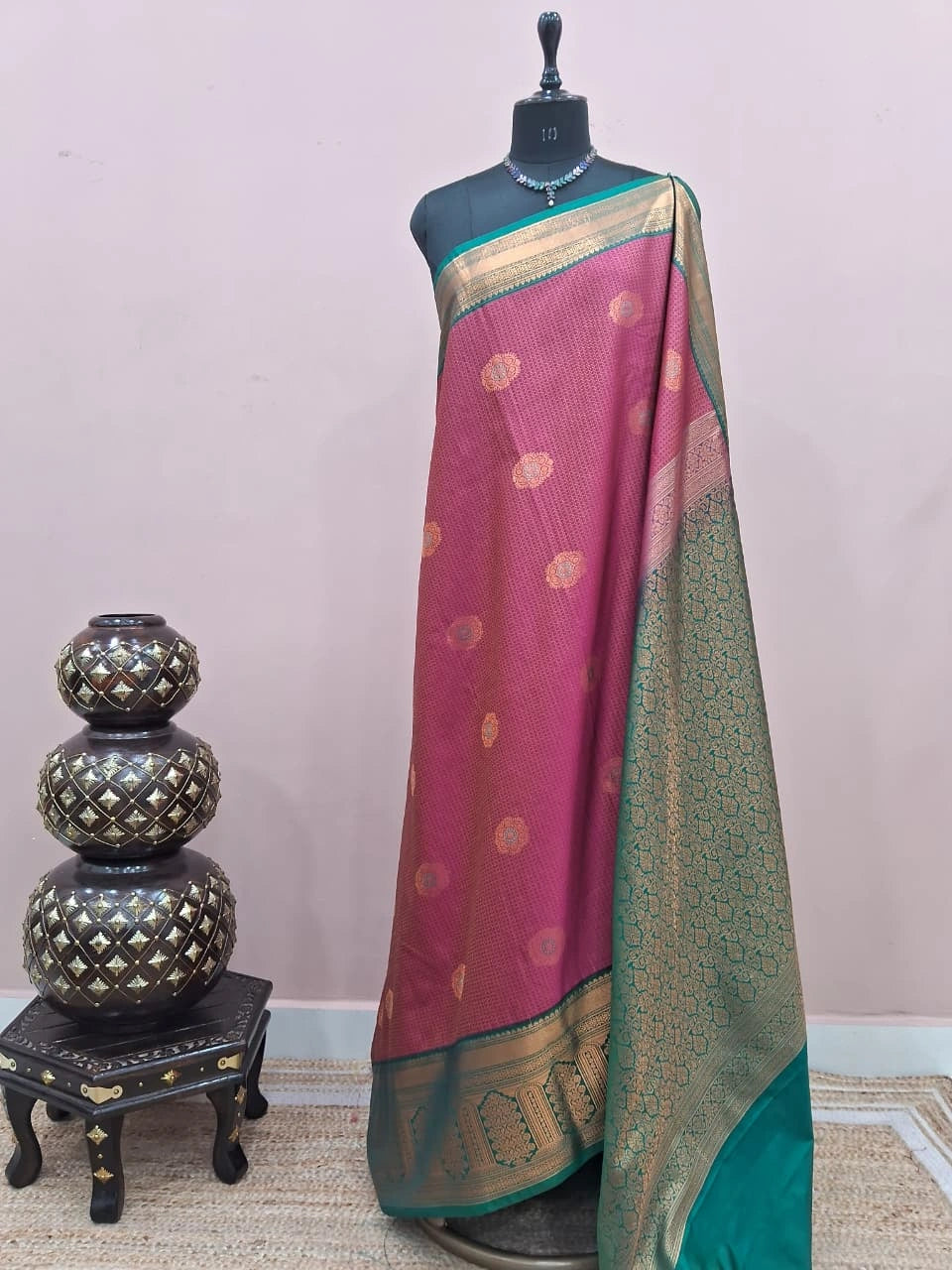 Pink Kanchi Soft Silk Saree