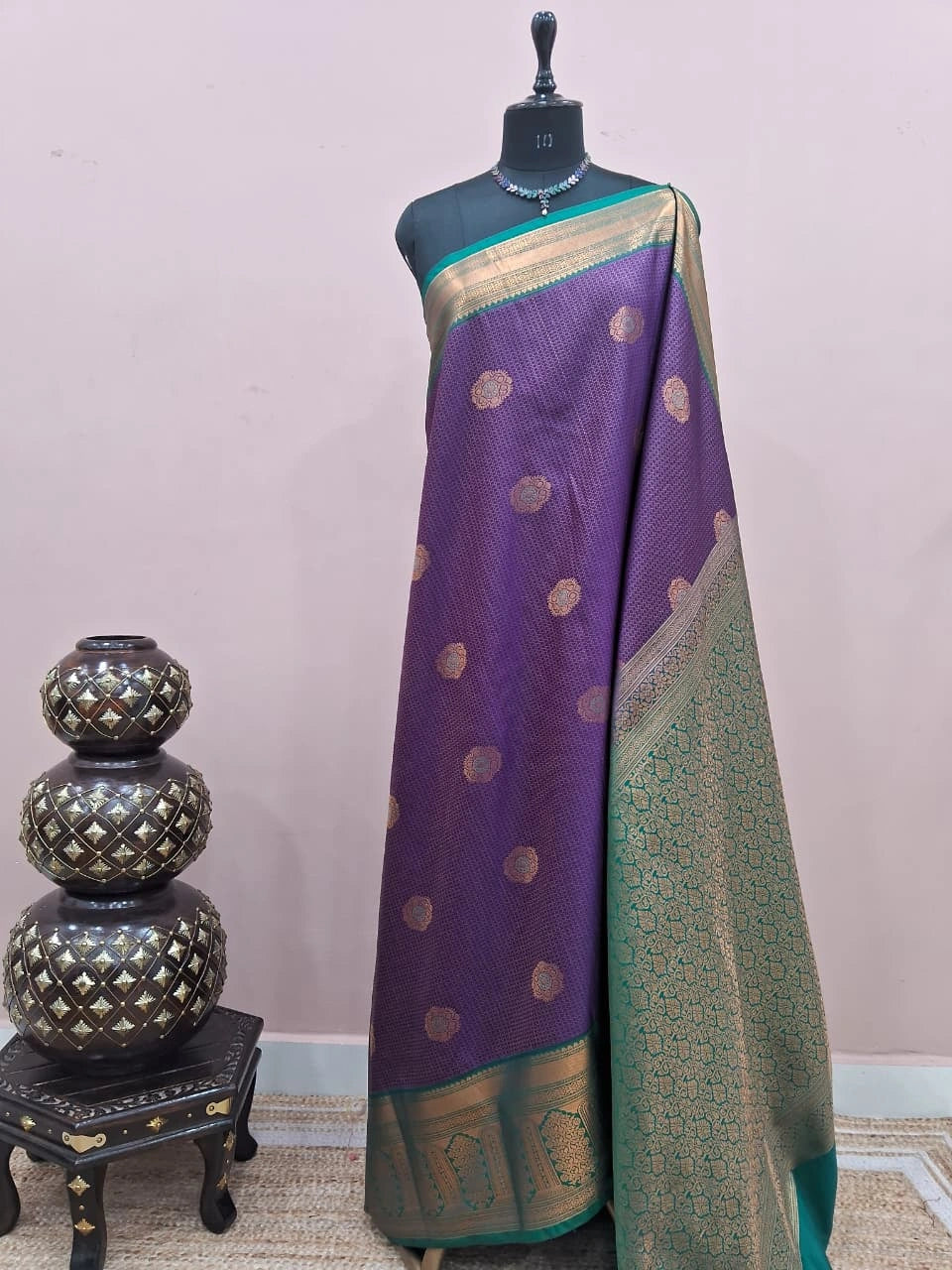 Purple Kanchi Soft Silk Saree