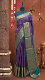 Purple Kanchi Soft Silk Saree