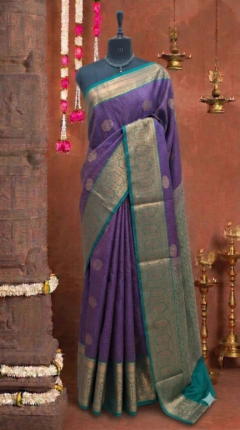 Purple Kanchi Soft Silk Saree