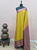 Lime Yellow Kanchi Soft Silk Saree