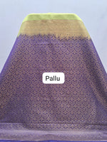 Lime Yellow Kanchi Soft Silk Saree Pallu