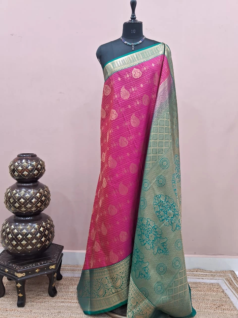 Pink Kanchi Soft Silk Saree