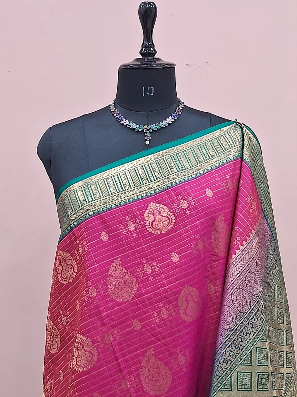 Pink Kanchi Soft Silk Saree 1