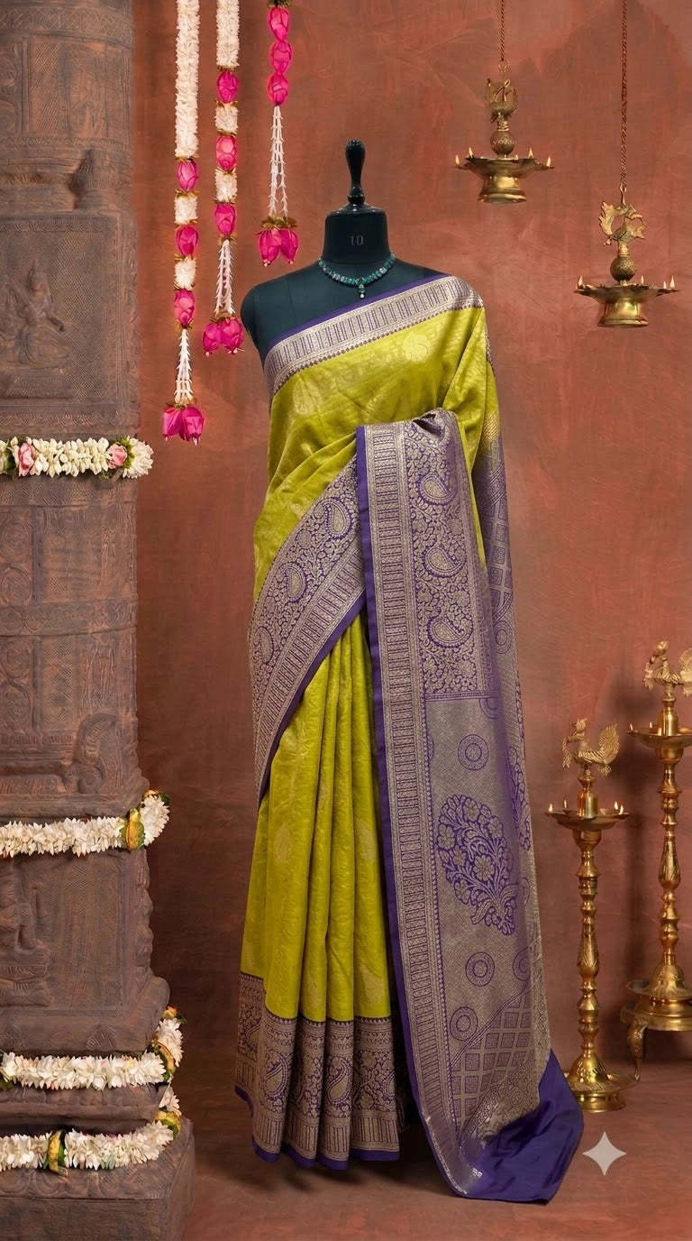 Green Kanchi Soft Silk Saree