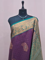 Purple Kanchi Soft Silk Saree 1