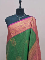 Leaf Green Kanchi Soft Silk Saree 1