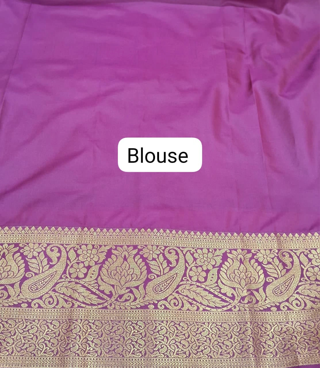 Leaf Green Kanchi Soft Silk Saree Blouse