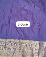 Tangerine Orange Kanchi Soft Silk Saree  Blouse