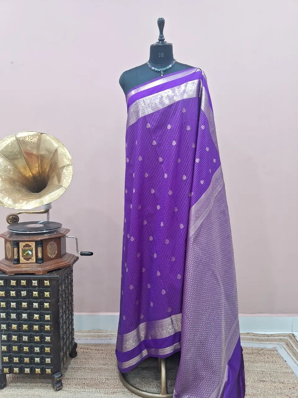 Purple Kanchi Soft Silk Saree 