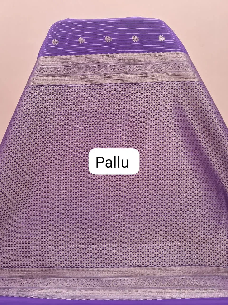 Purple Kanchi Soft Silk Saree pallu
