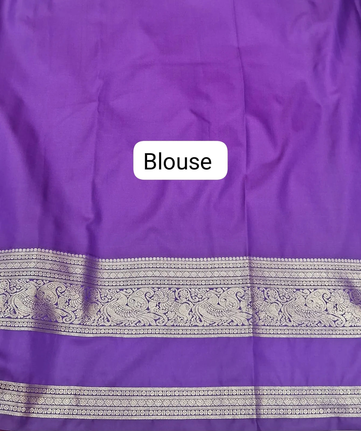Purple Kanchi Soft Silk Saree blouse