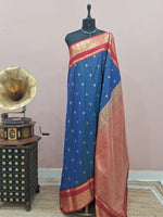 Navy Blue Kanchi Soft Silk Saree 