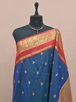 Navy Blue Kanchi Soft Silk Saree 1