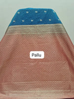 Navy Blue Kanchi Soft Silk Saree pallu