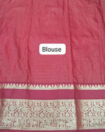 Navy Blue Kanchi Soft Silk Saree blouse