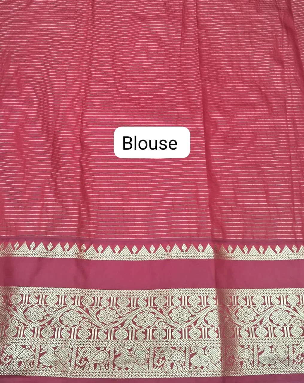Navy Blue Kanchi Soft Silk Saree blouse