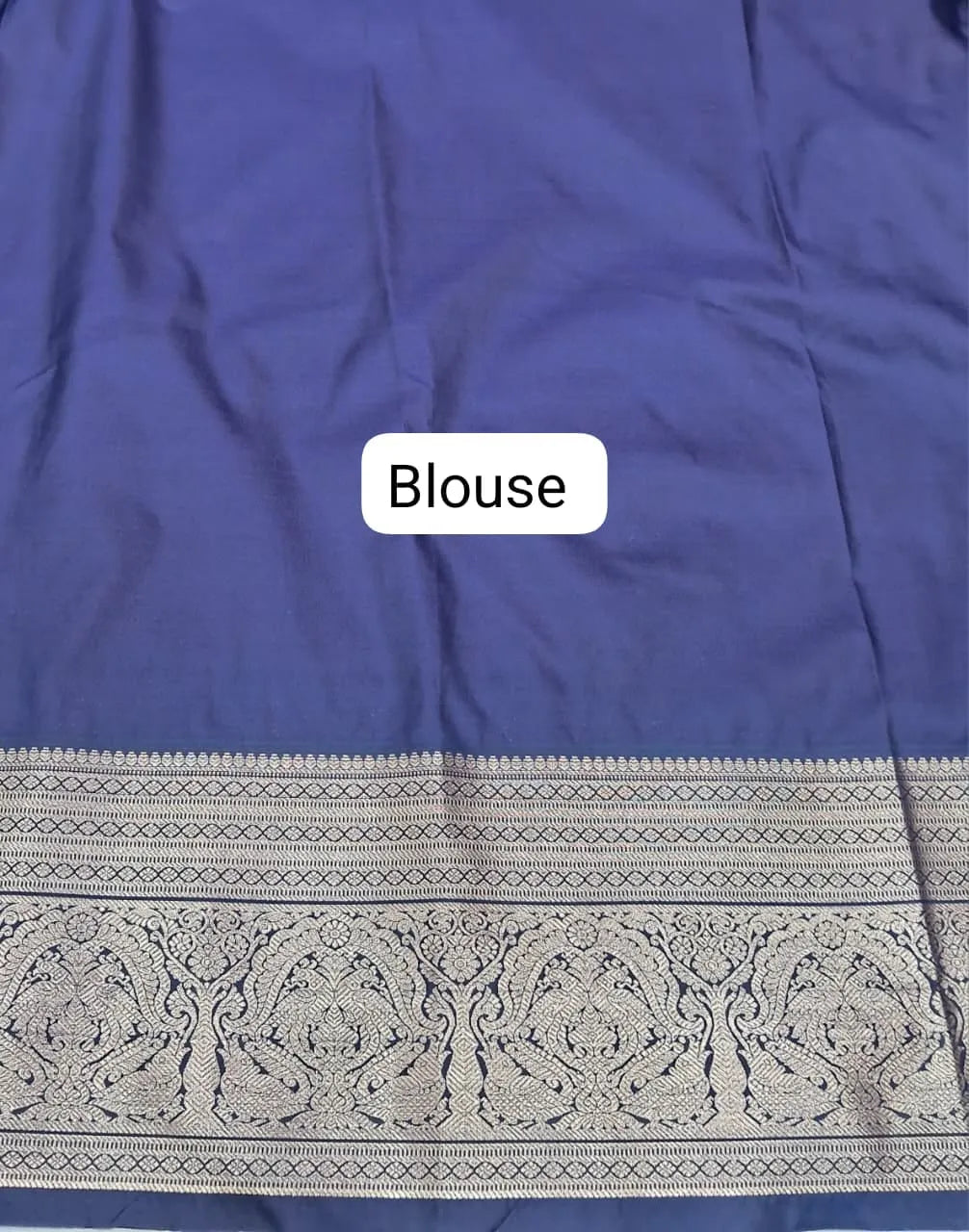 Baby Pink Kanchi Soft Silk Saree blouse
