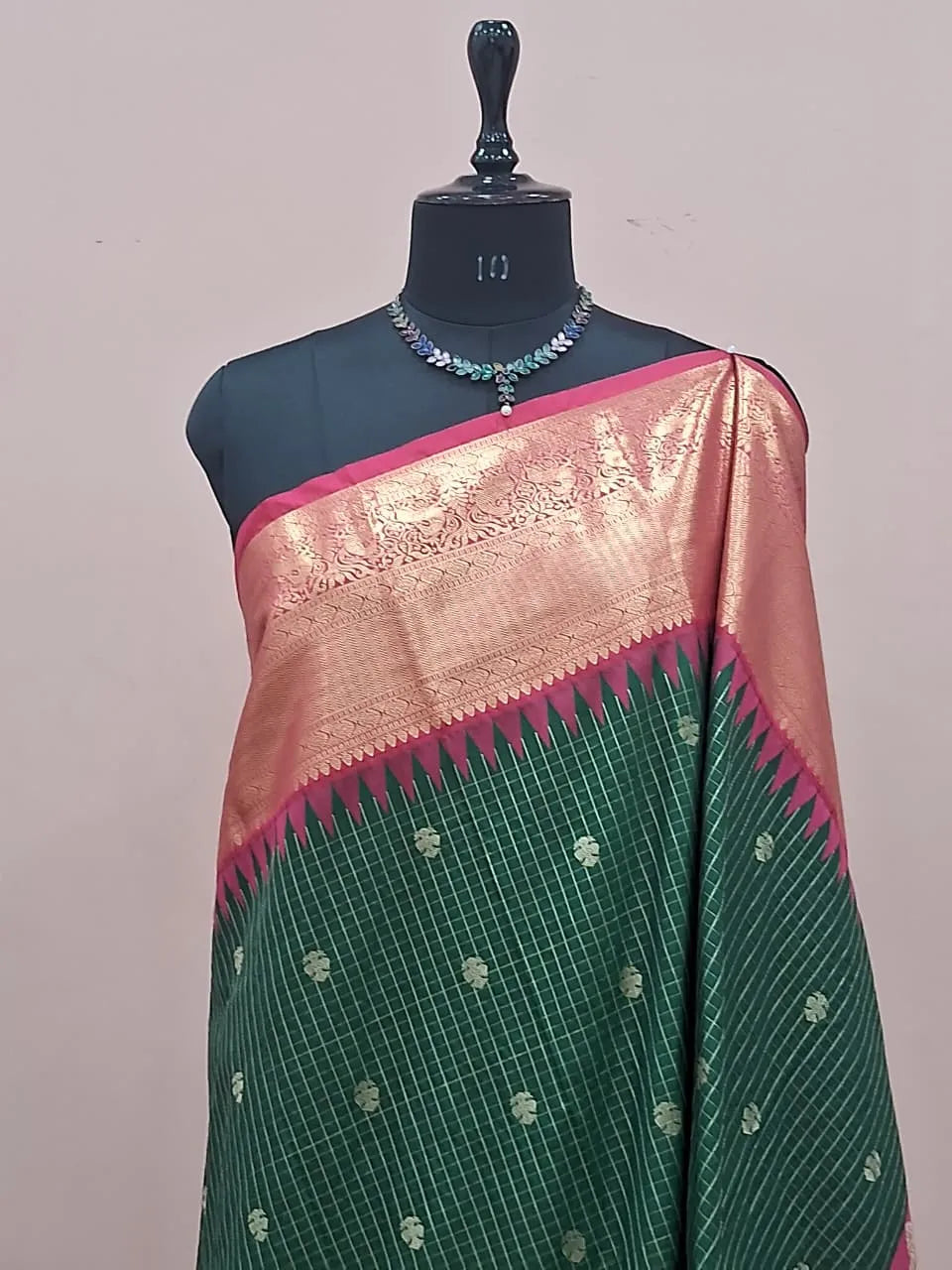 Green Kanchi Soft Silk Saree 1