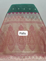 Green Kanchi Soft Silk Saree pallu