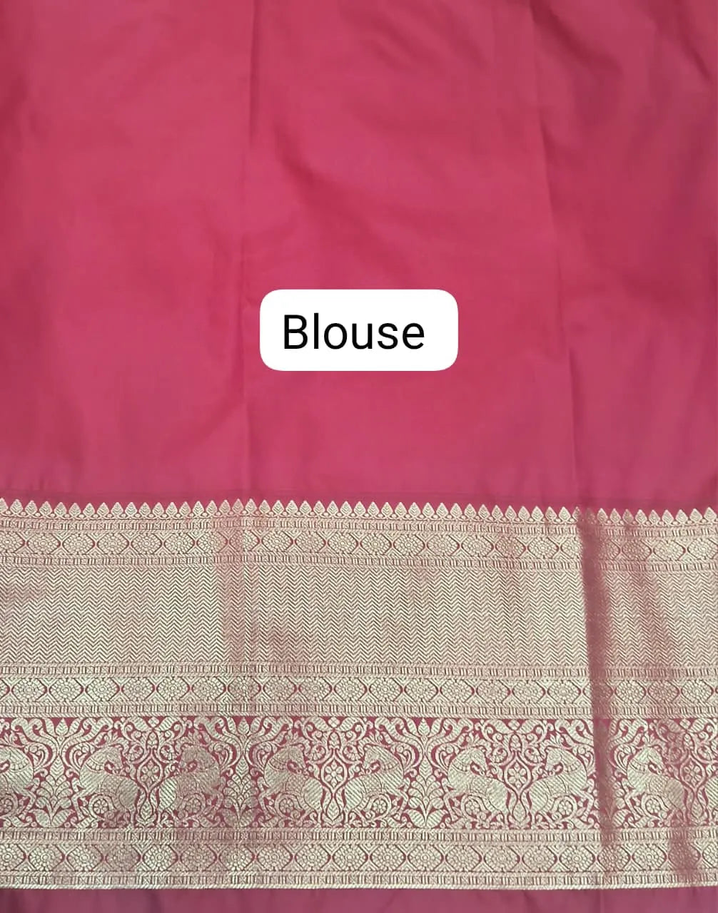 Green Kanchi Soft Silk Saree blouse