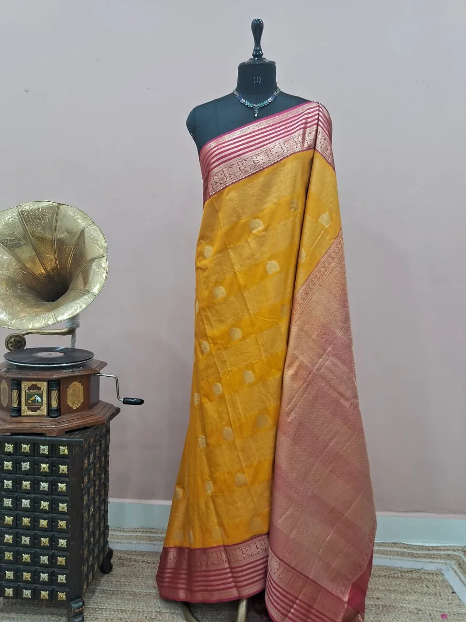 Mango Yellow Kanchi Soft Silk Saree 