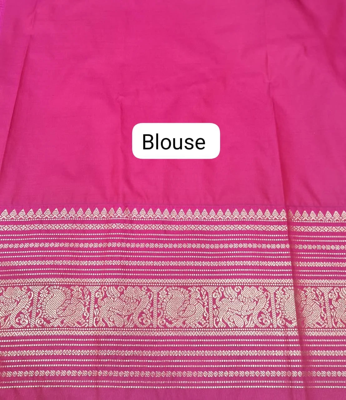 Navy Blue Kanchi Soft Silk Saree blouse