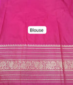 Navy Blue Kanchi Soft Silk Saree blouse