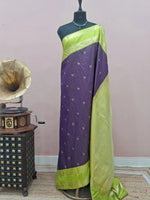 Dark Purple Kanchi Soft Silk Saree 