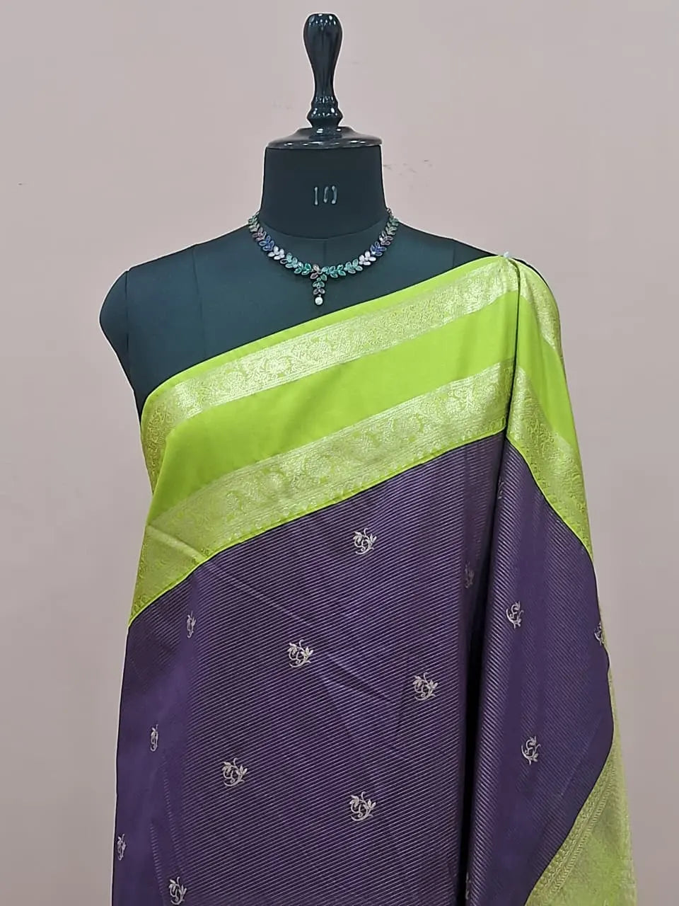 Dark Purple Kanchi Soft Silk Saree 1