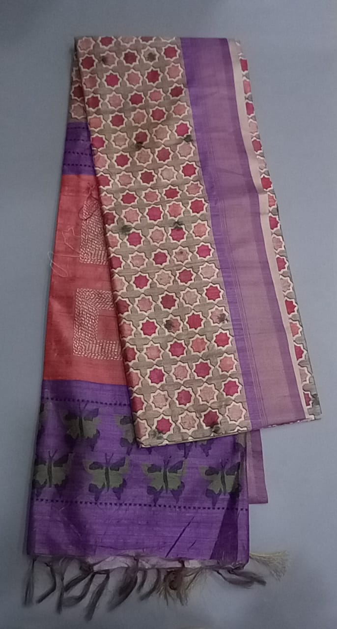 Grey Tussar Saree