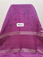 Rani Pink Tussar Saree  pallu