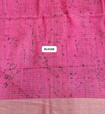 Dark Pink Tussar Saree blouse
