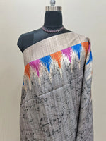 Sand Brown Tussar Saree 