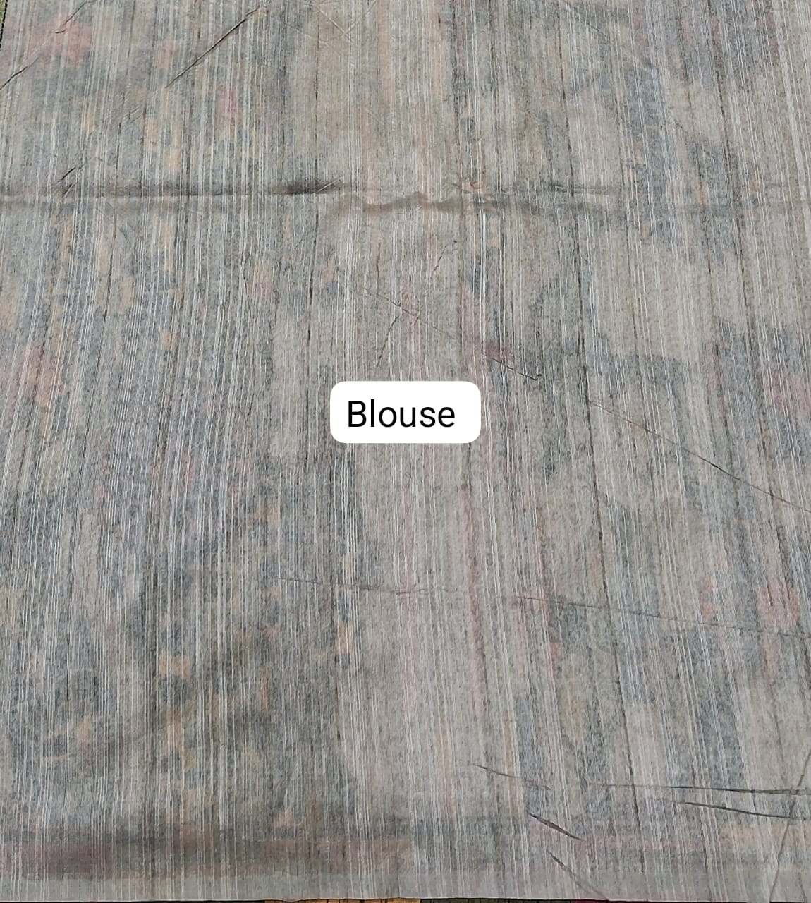 Beige Elegance Tussar Saree blouse