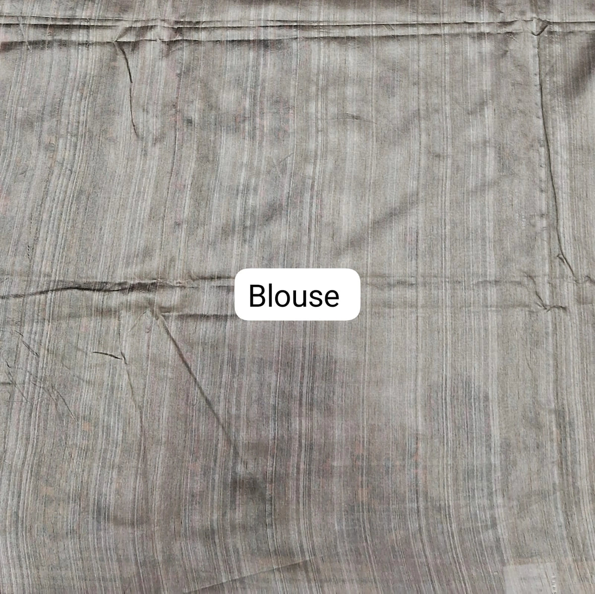 Sand Brown Floral Tussar Saree blouse
