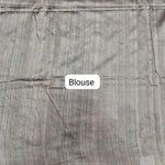 Sand Brown Floral Tussar Saree blouse